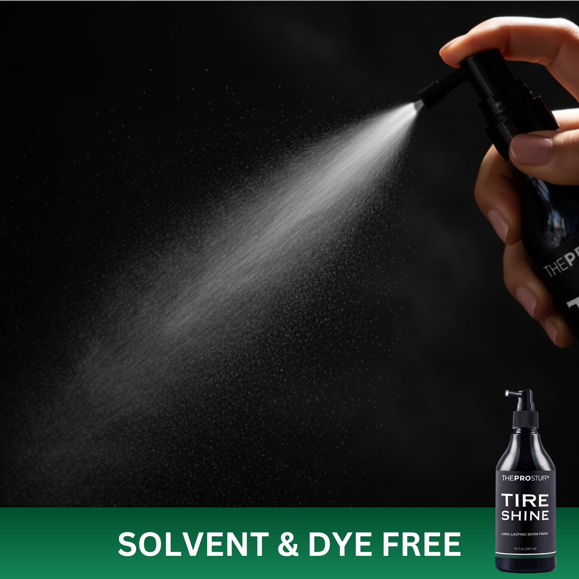 The Pro Stuff tire protectant helps preserve rubber finishes on wheels.