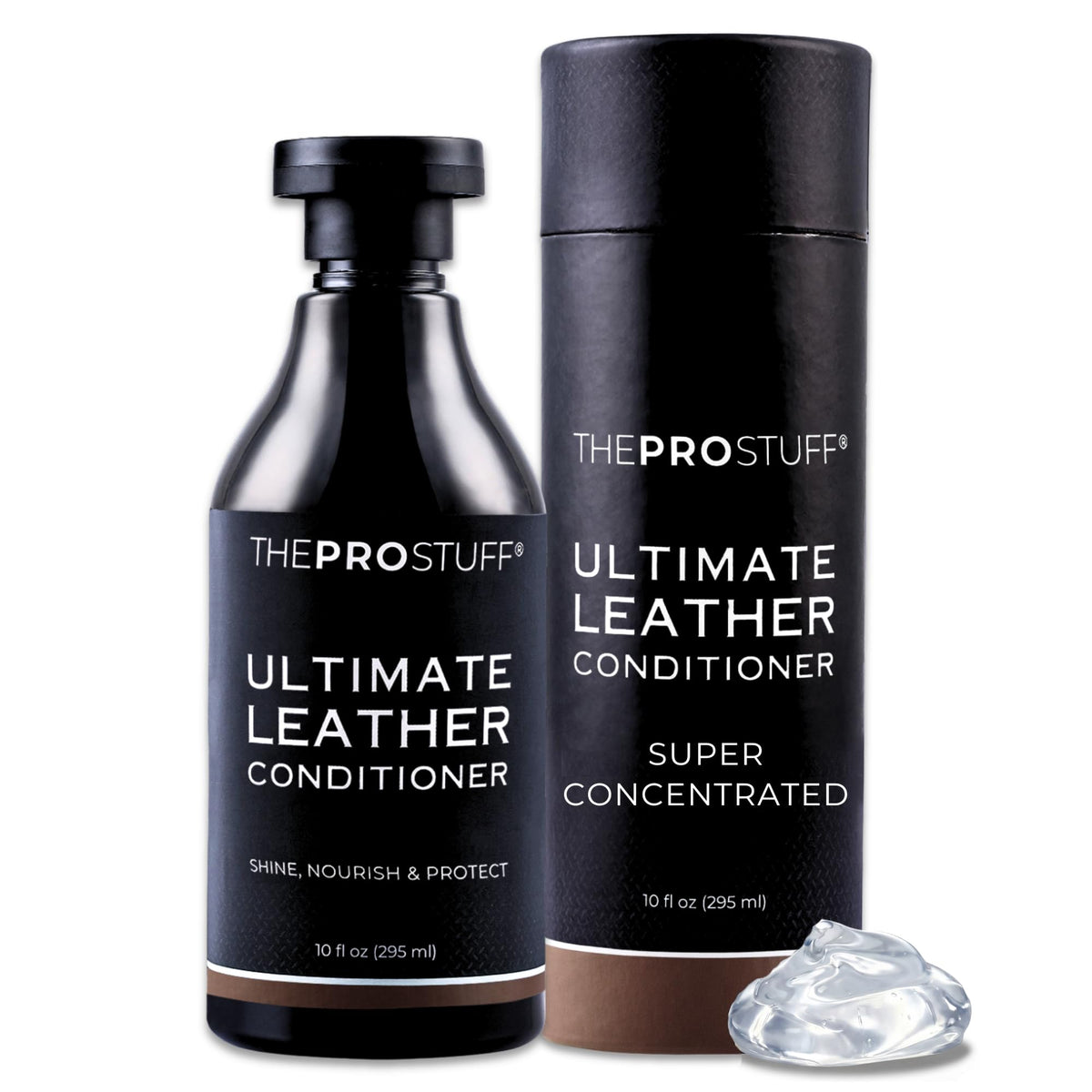 The Pro Stuff Ultimate Leather Conditioner bottle pour for easy application and even coverage