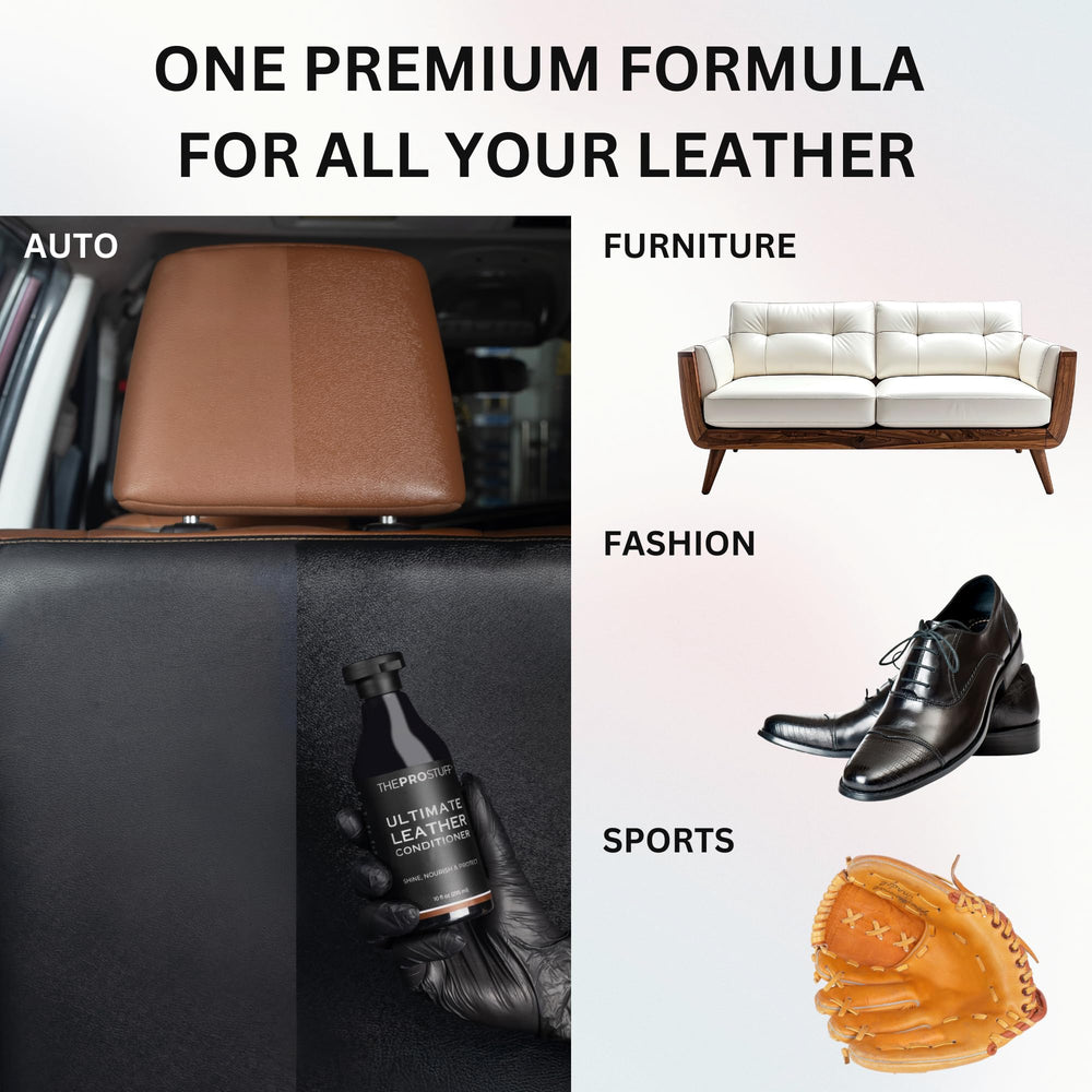 The Pro Stuff Ultimate Leather Conditioner fragrance-free formula preserves leather