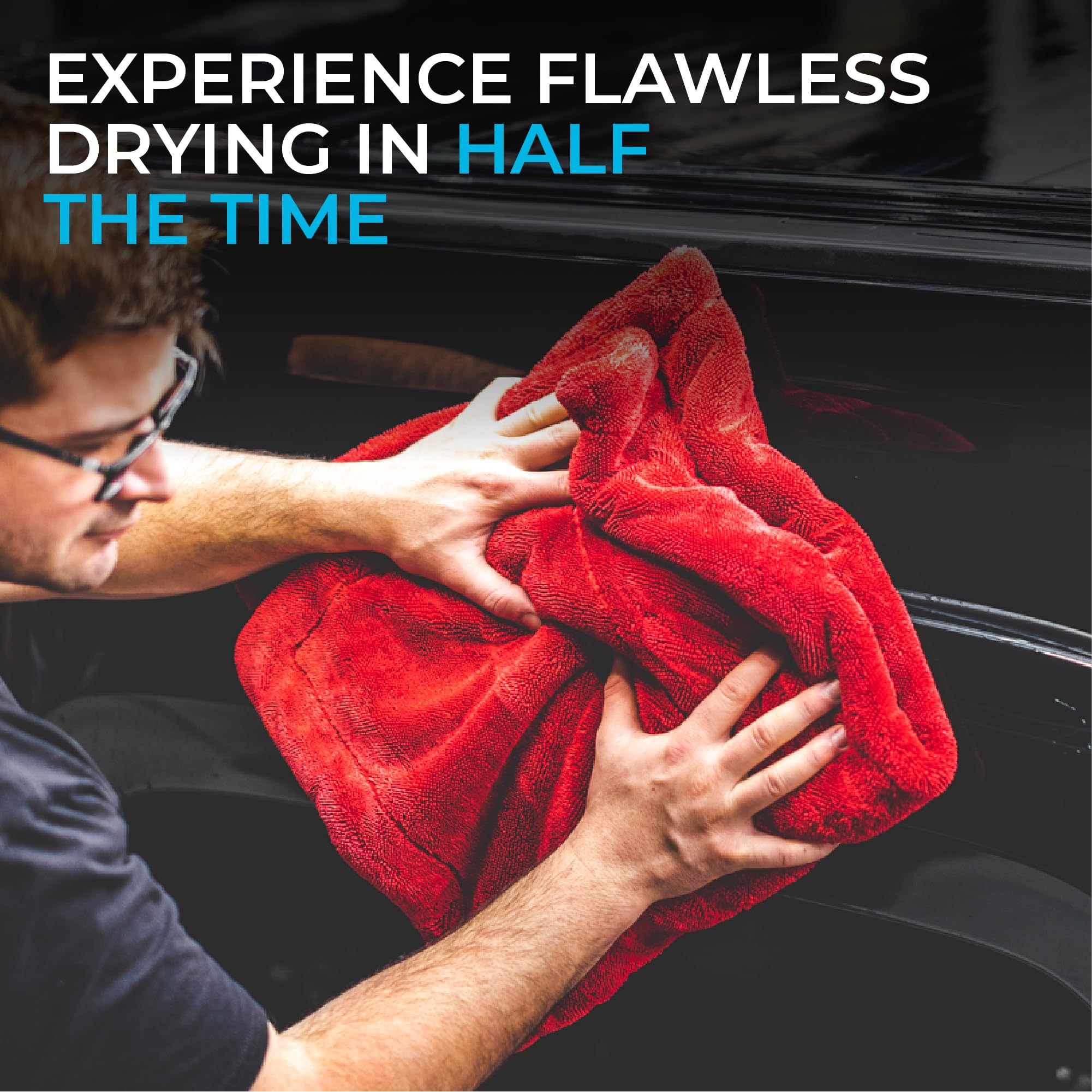 Commercial vehicle cleaning with The Rag Company heavy-duty microfiber towel