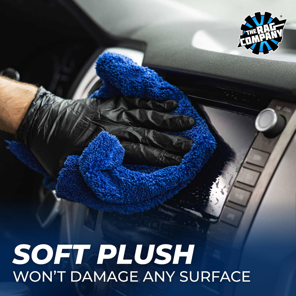 Blue Creature Edgeless towel ideal for wax removal and streak-free finish