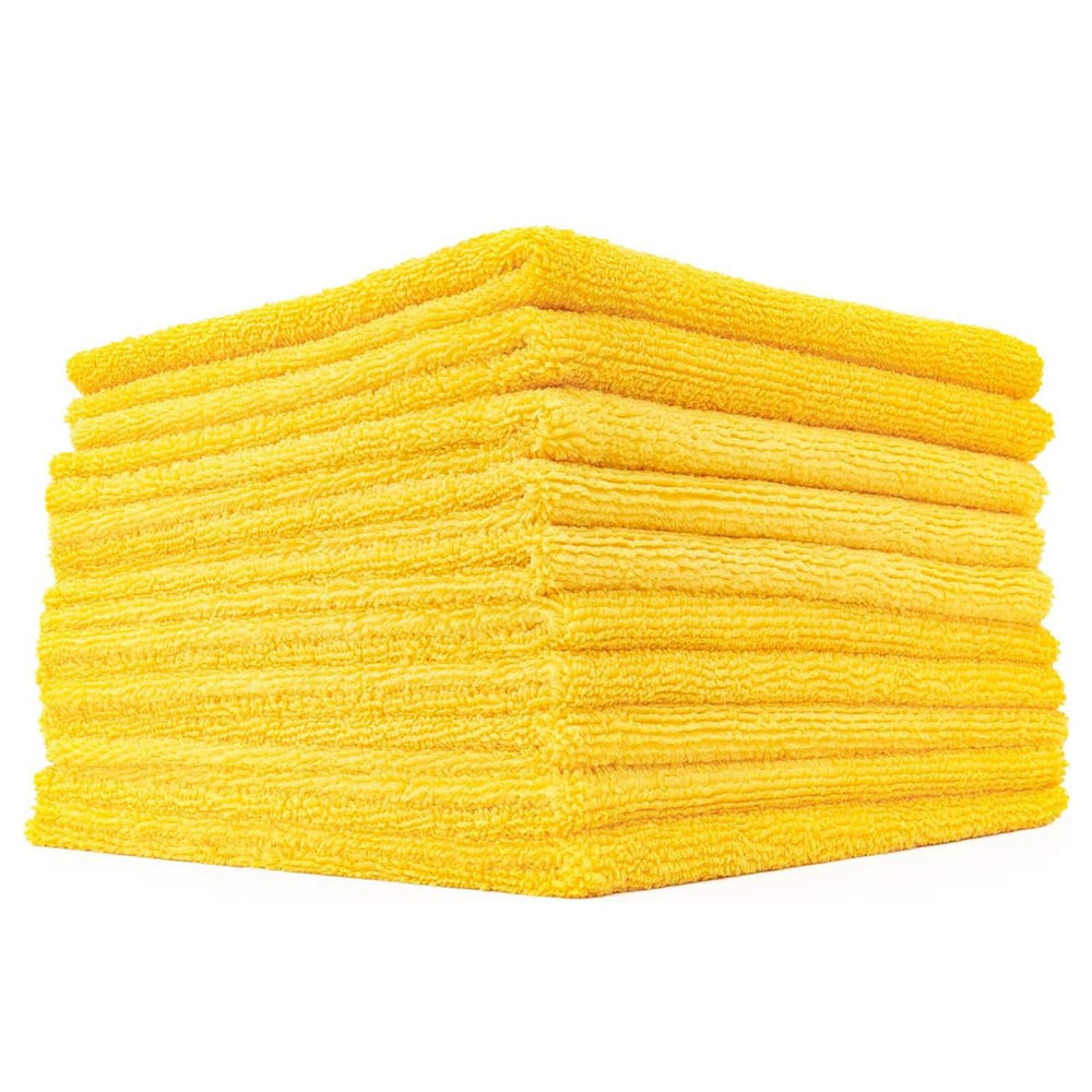 The Rag Company edgeless 365 towel folded for scratch-free polishing and quick detail