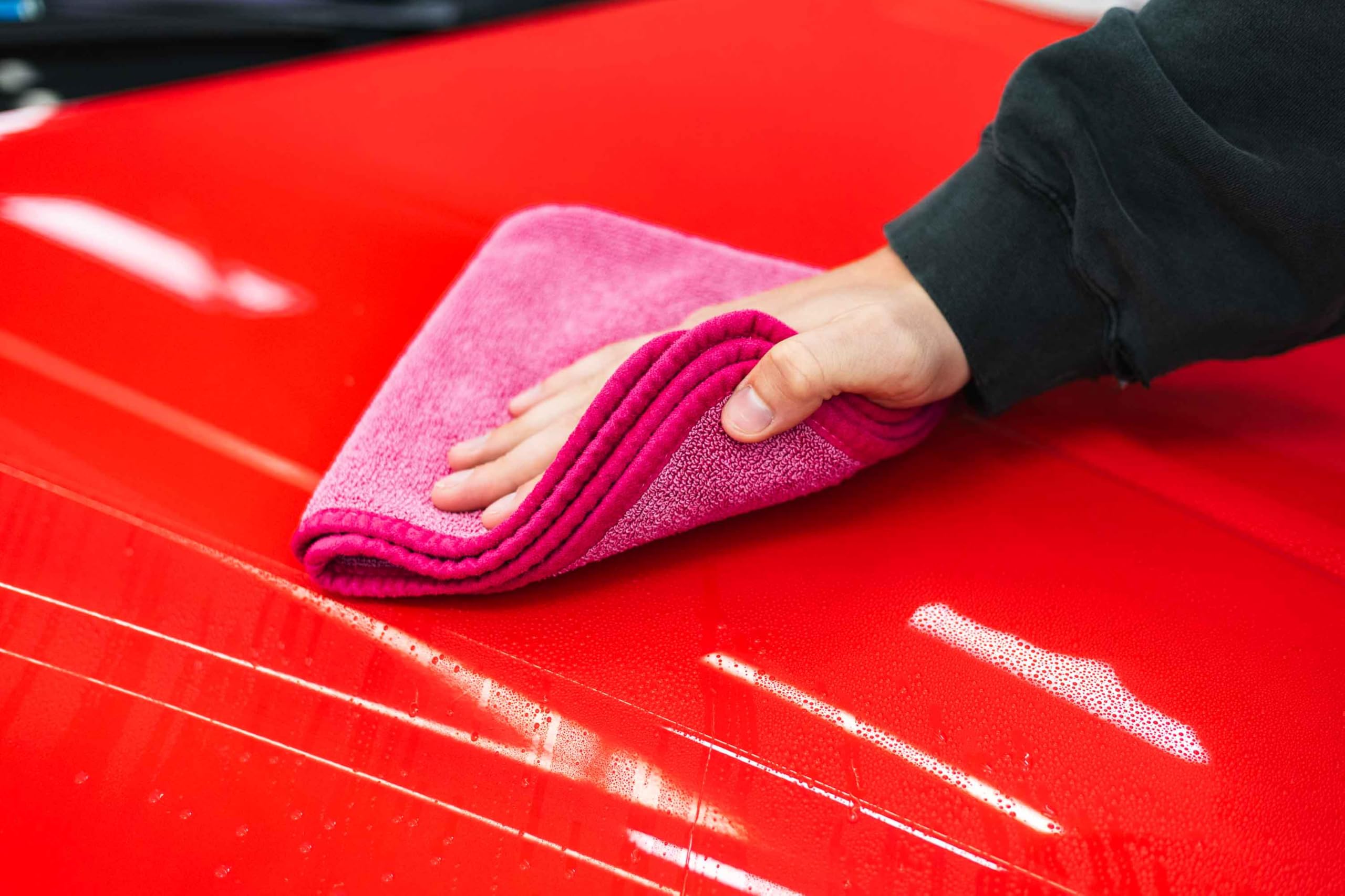 The Rag Company FTW towel is a reusable alternative to disposable paper towels for quick cleanups.