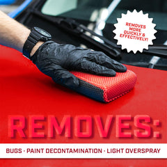 The Rag Company Reset Clay Scrubber in action with clay lube for final paint prep.