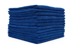The Rag Company royal blue all-purpose towels 16x16 in a 12-pack for quick, lint-free cleaning