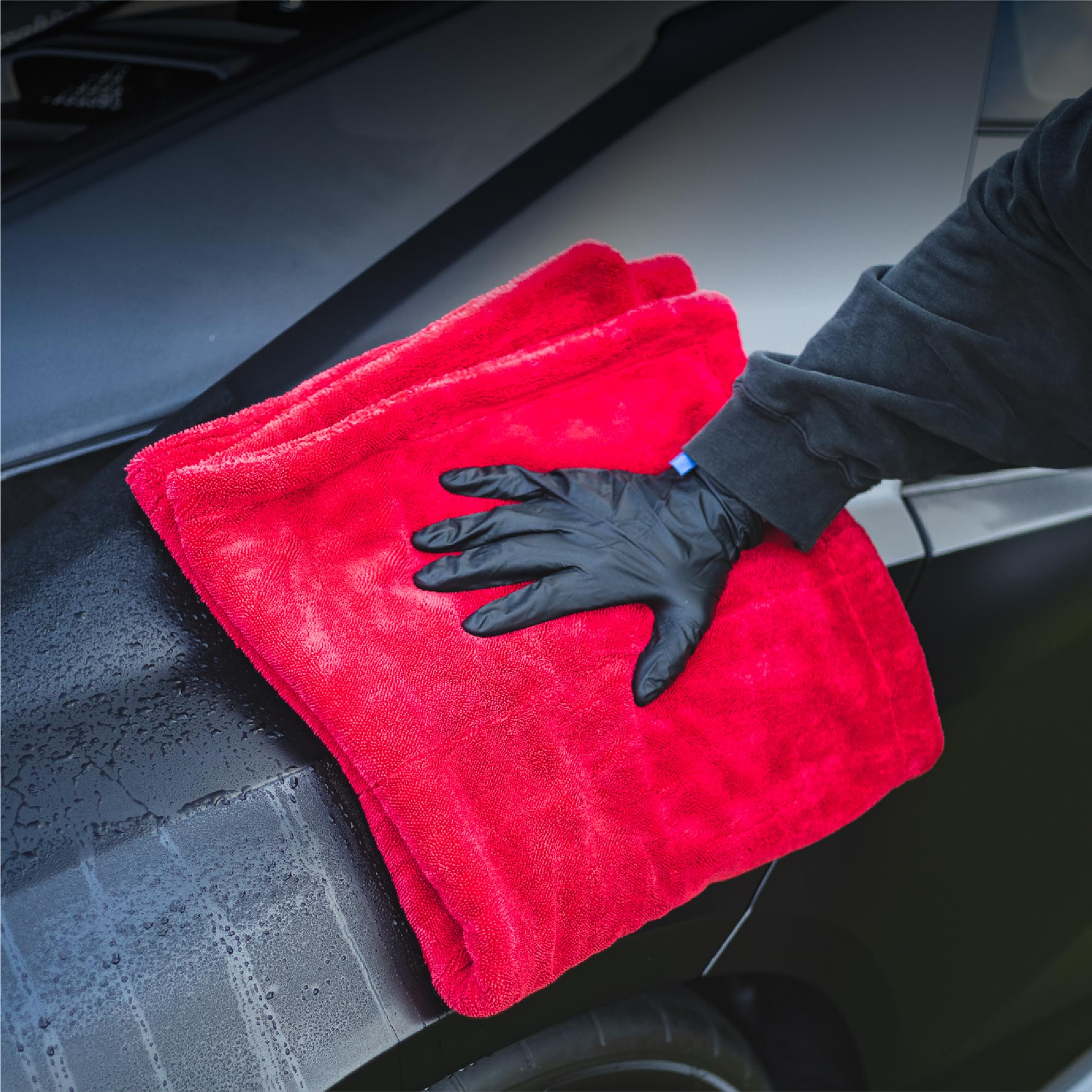 RV and boat detailing using The Rag Company microfiber towel for broad coverage