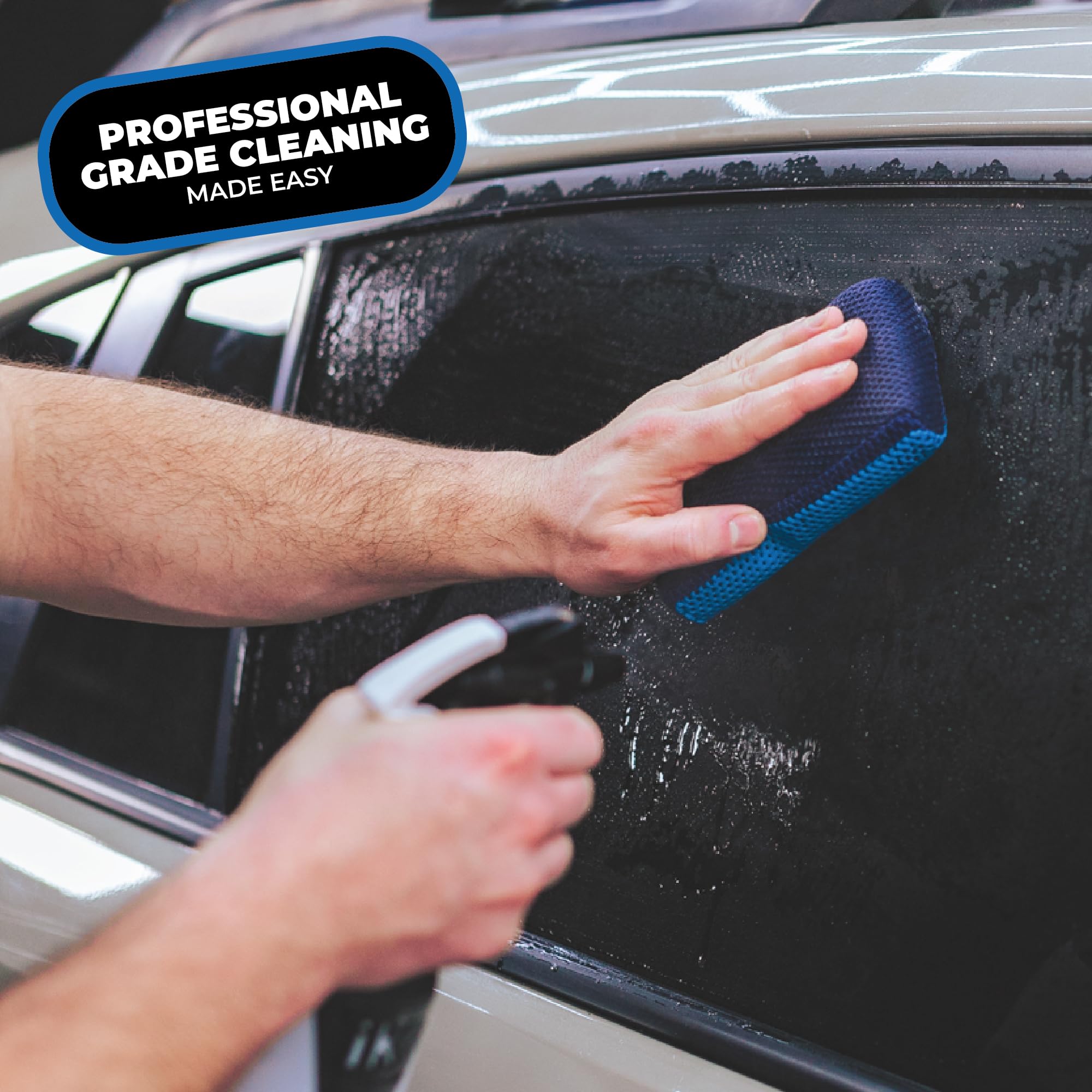 Removal of paint contaminants with The Rag Company Ultra Clay Scrubber.