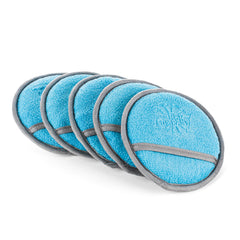 The Rag Company Ultra No Soak Round Detailing Applicator double-stitched edge for durable, even coating.