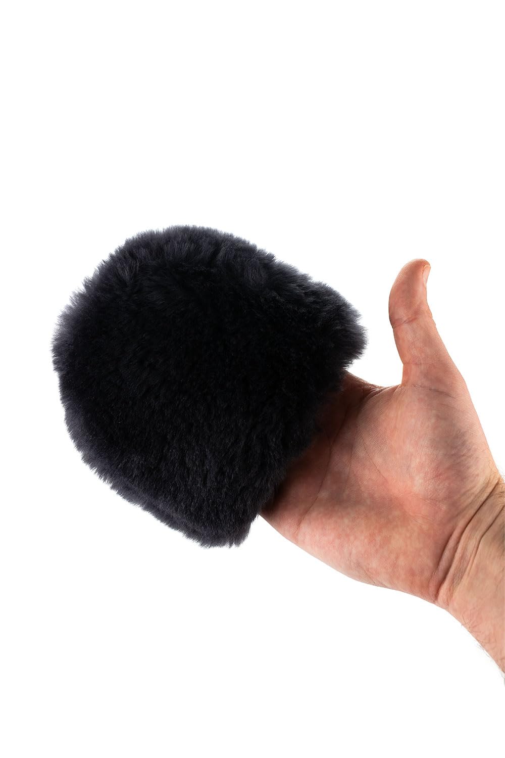 The Rag Company Ultra Wool Wheel Mitt over-fingers for comfortable, scratch-free wheel cleaning.