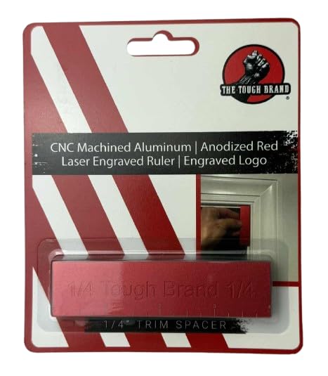 The Tough Brand 1/4-inch door reveal tool in billet aluminum for precise spacing