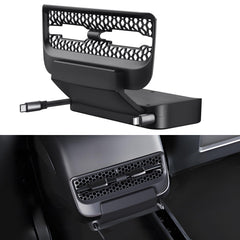 THELIFELICIOUS retractable dock fitted in a Tesla Model 3/Y cabin for tidy charging.