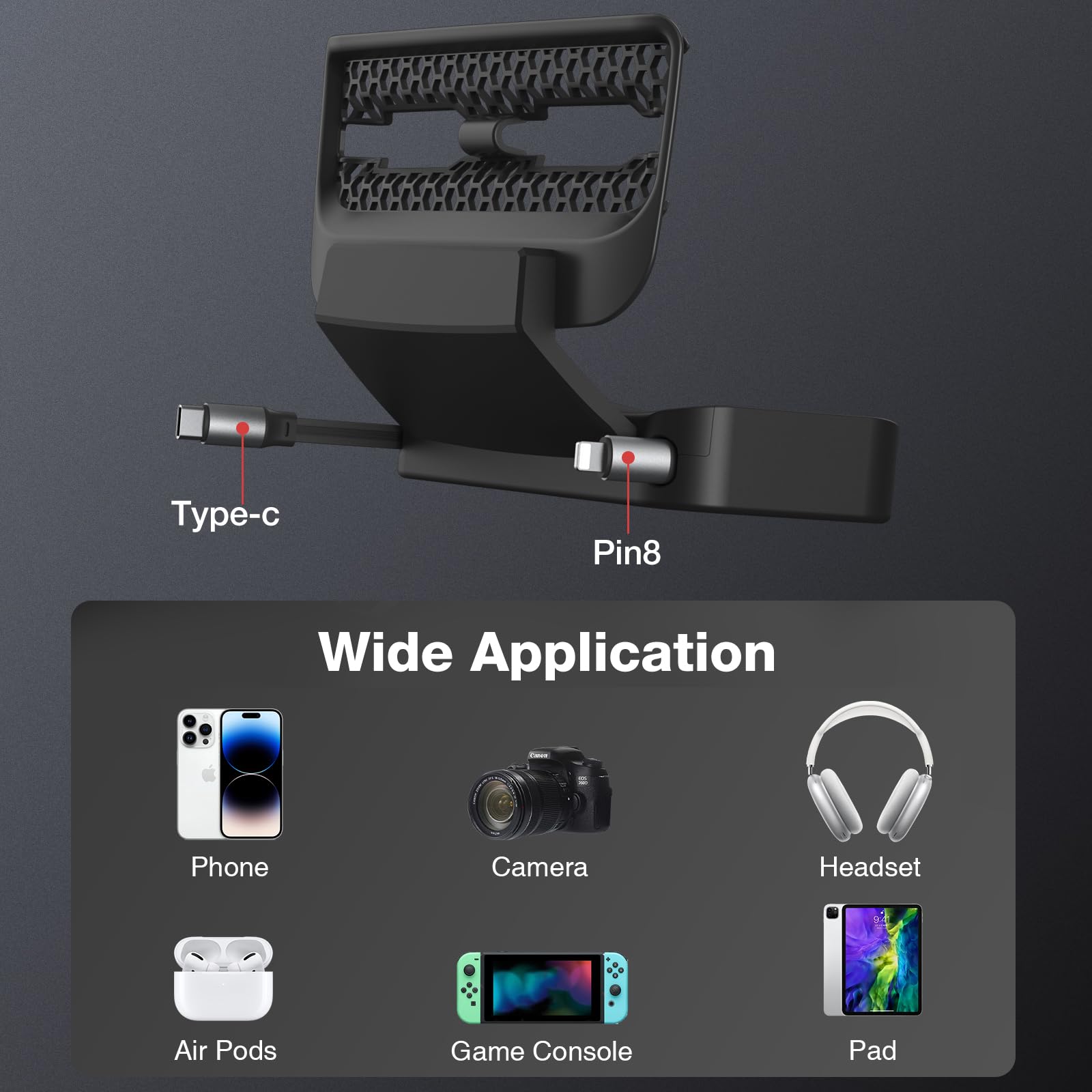 THELIFELICIOUS secure-fit dock ensures easy plug-in and stable hold.