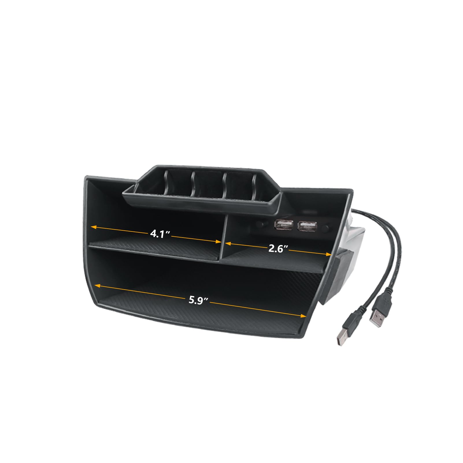 Thenice USB ports help charge devices while driving and CarPlay remains usable.