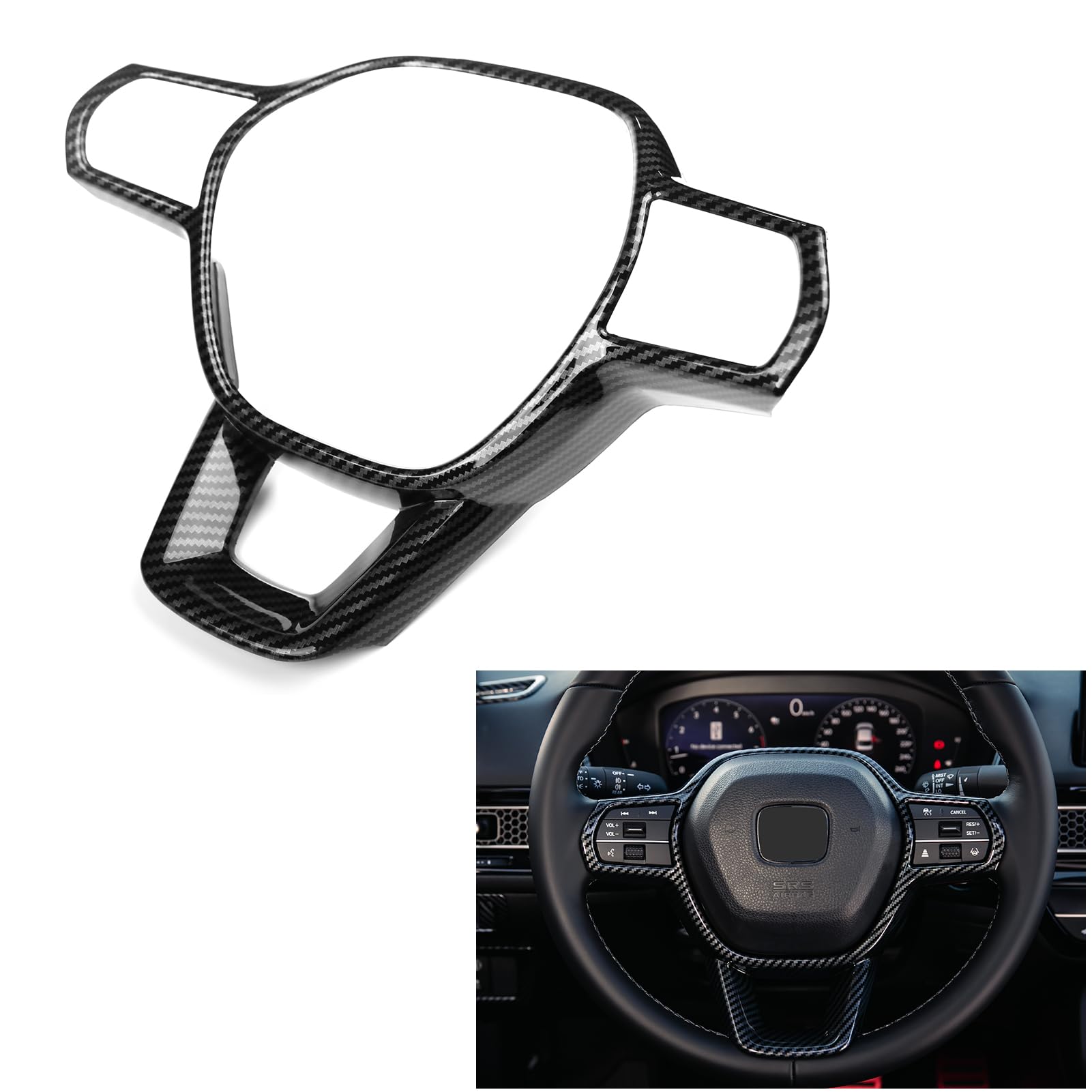 Thenice 11th Gen Civic carbon fiber trim adds sporty style to your cabin.