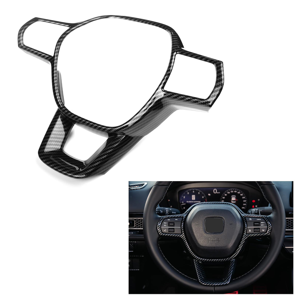 Thenice 11th Gen Civic carbon fiber trim adds sporty style to your cabin.