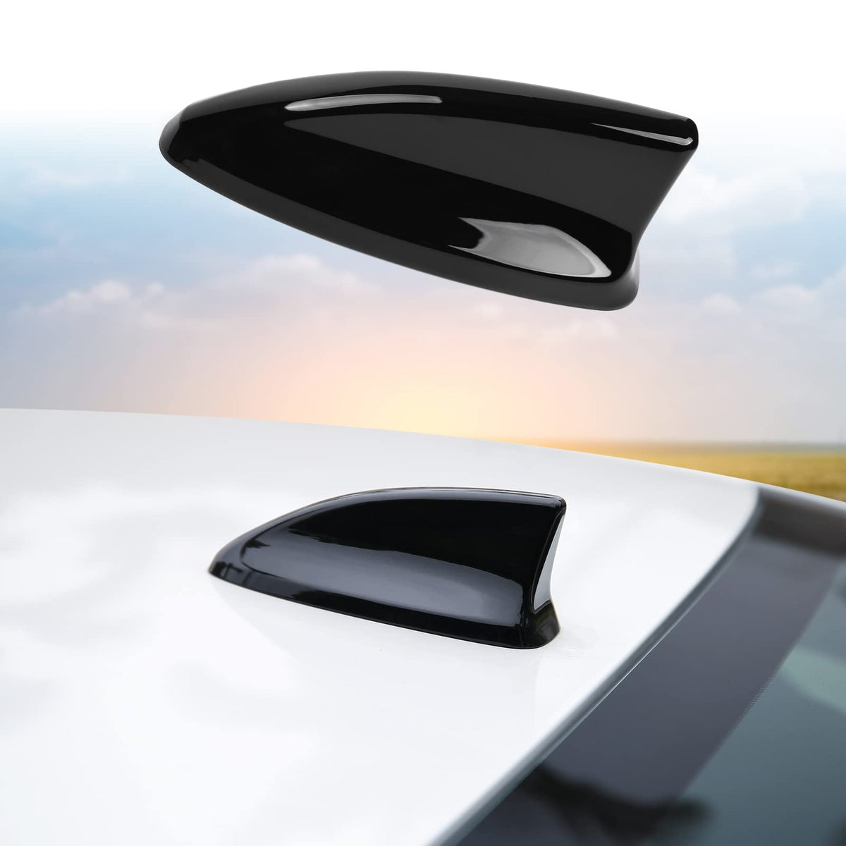 Thenice Civic antenna topper glossy black for sportier look and weather resistance