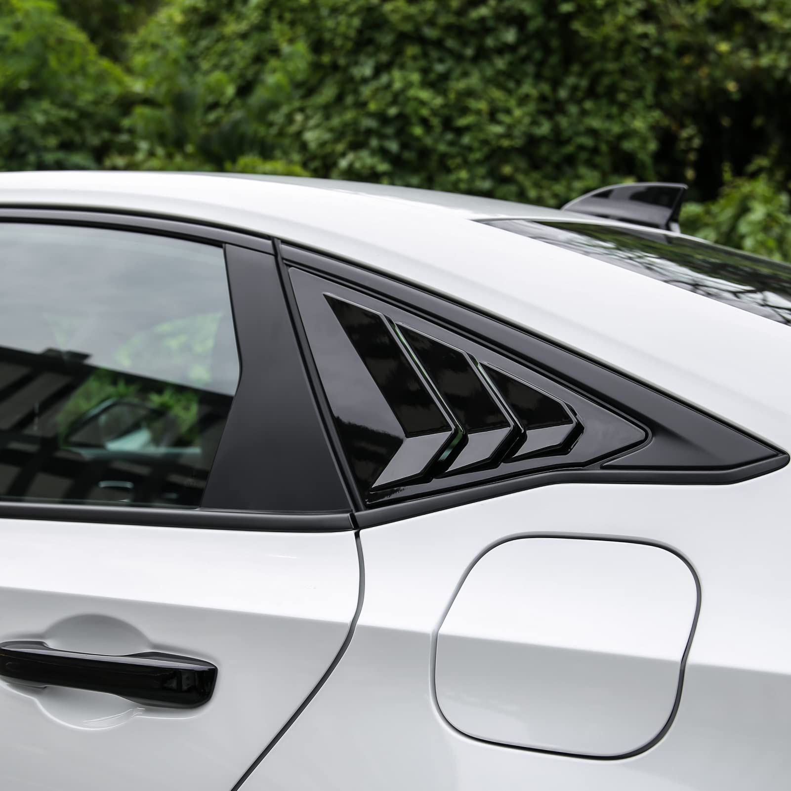 Thenice side view louvers installation demonstrates quick adhesive setup.