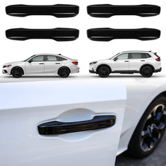 Thenice Civic 11th gen door handle cover, front-on view, piano black finish.