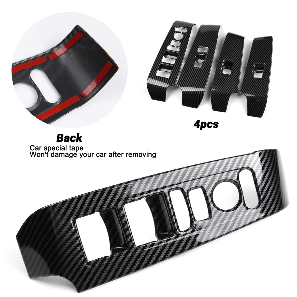 Thenice easy-apply carbon fiber window panel cover for Civic 11th Gen