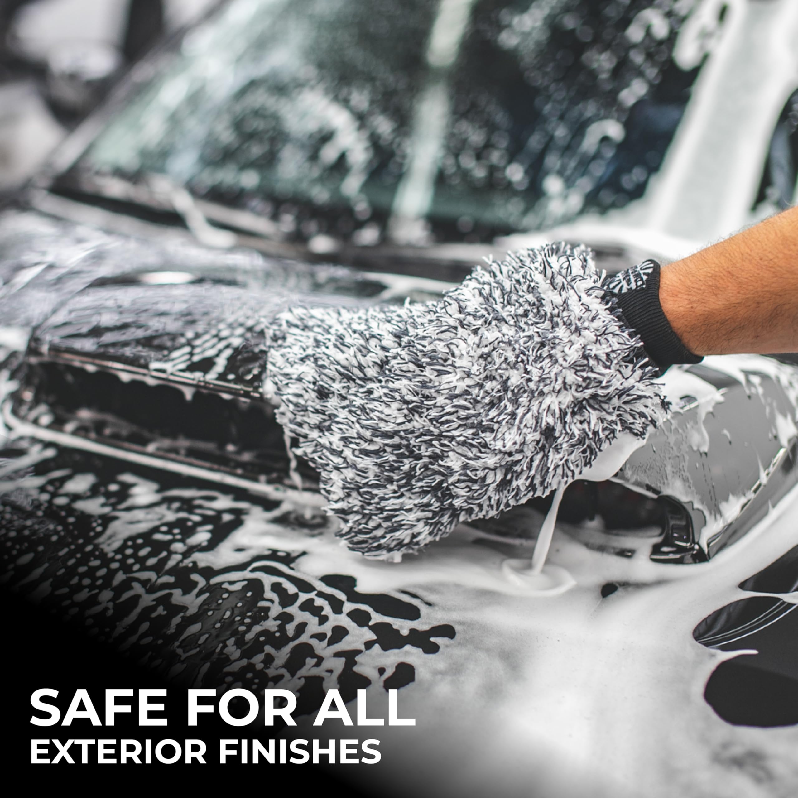 Cyclone Ultra mitt encapsulates dirt quickly and rinses clean for next pass.