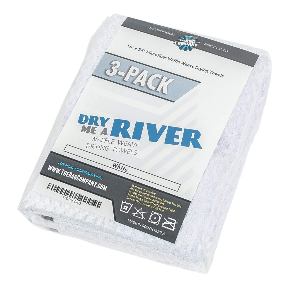 The Rag Company Dry Me A River 390 gsm weave delivers long-lasting absorbency.