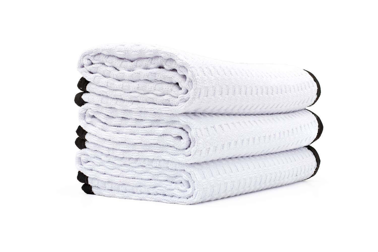 The Rag Company Dry Me A River waffle-weave towel with 70/30 microfiber for fast drying.