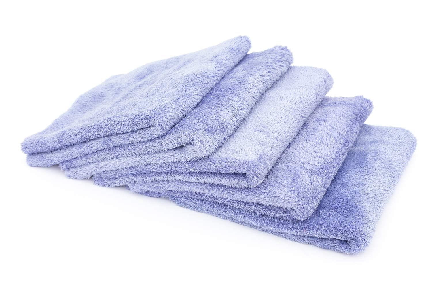 The Rag Company Eagle Edgeless 350 lavender towel showing edge-free design for scratch-free polishing.