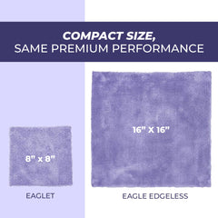 The Rag Company Eaglet 350 tagless microfiber towel prevents snags