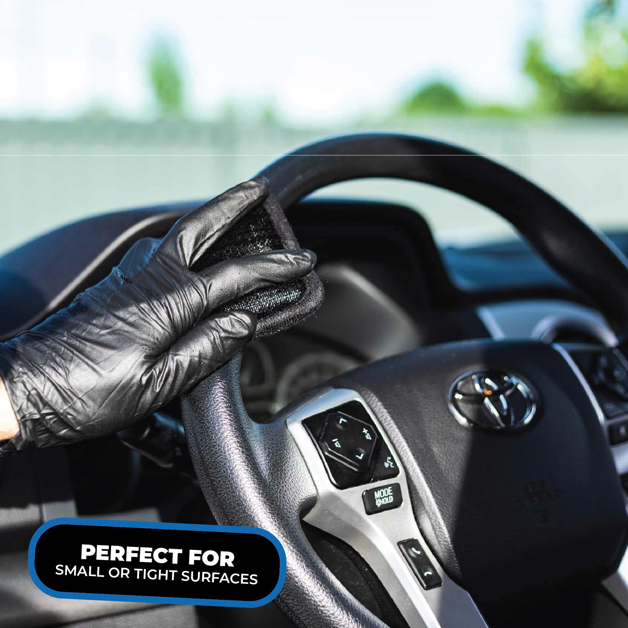 The Rag Company interior scrubber protects infotainment screens from haze and smudges.