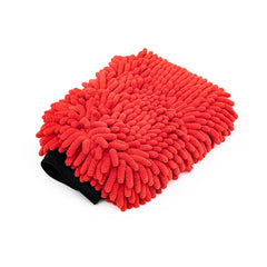 The Rag Company premium chenille wash mitt close-up shows soft fibers for lint-free detailing.