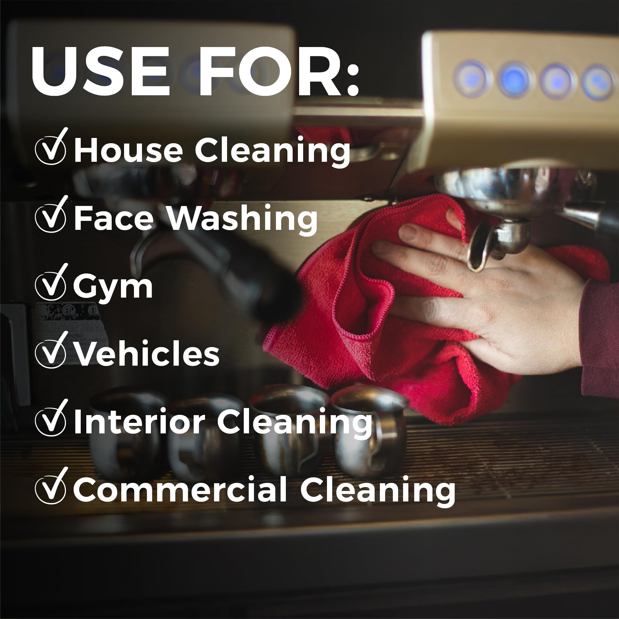 The Rag Company 16x16 microfiber cloth delivers scratch-free cleaning on glass.