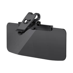 ThermoHalo sun visor extender with polarized lens reduces on-road glare.