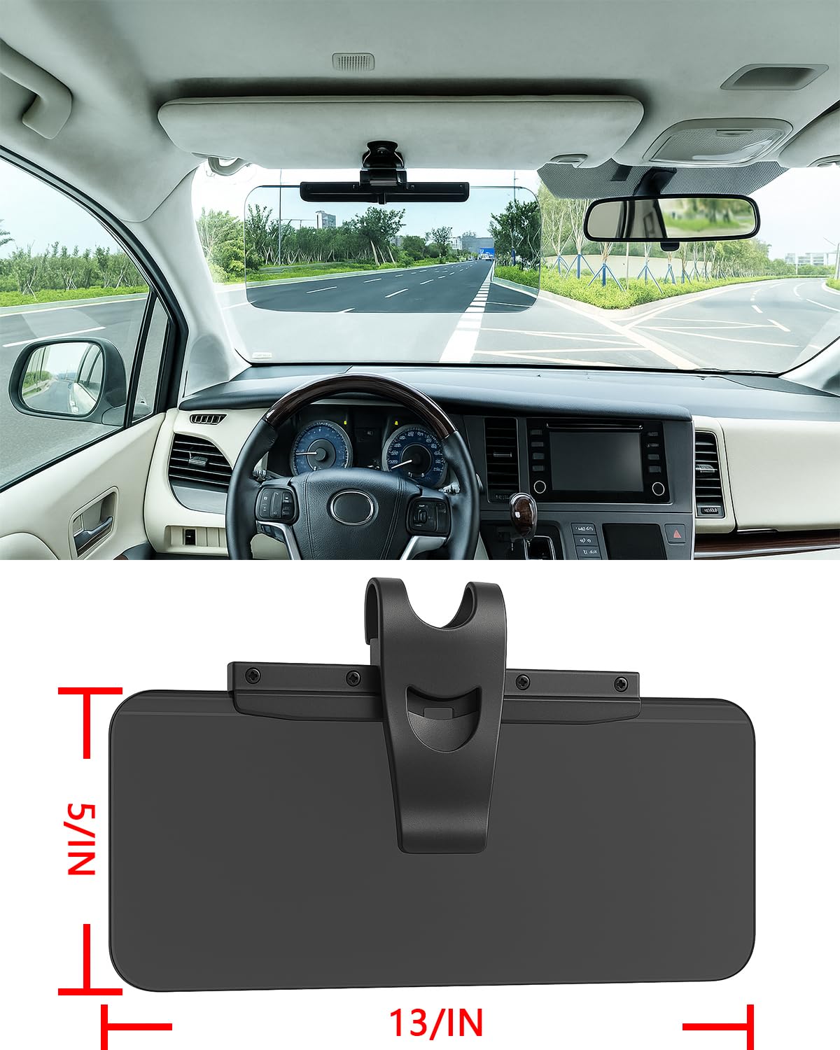 ThermoHalo visor extender with UV400 protection guards against daytime UV rays.
