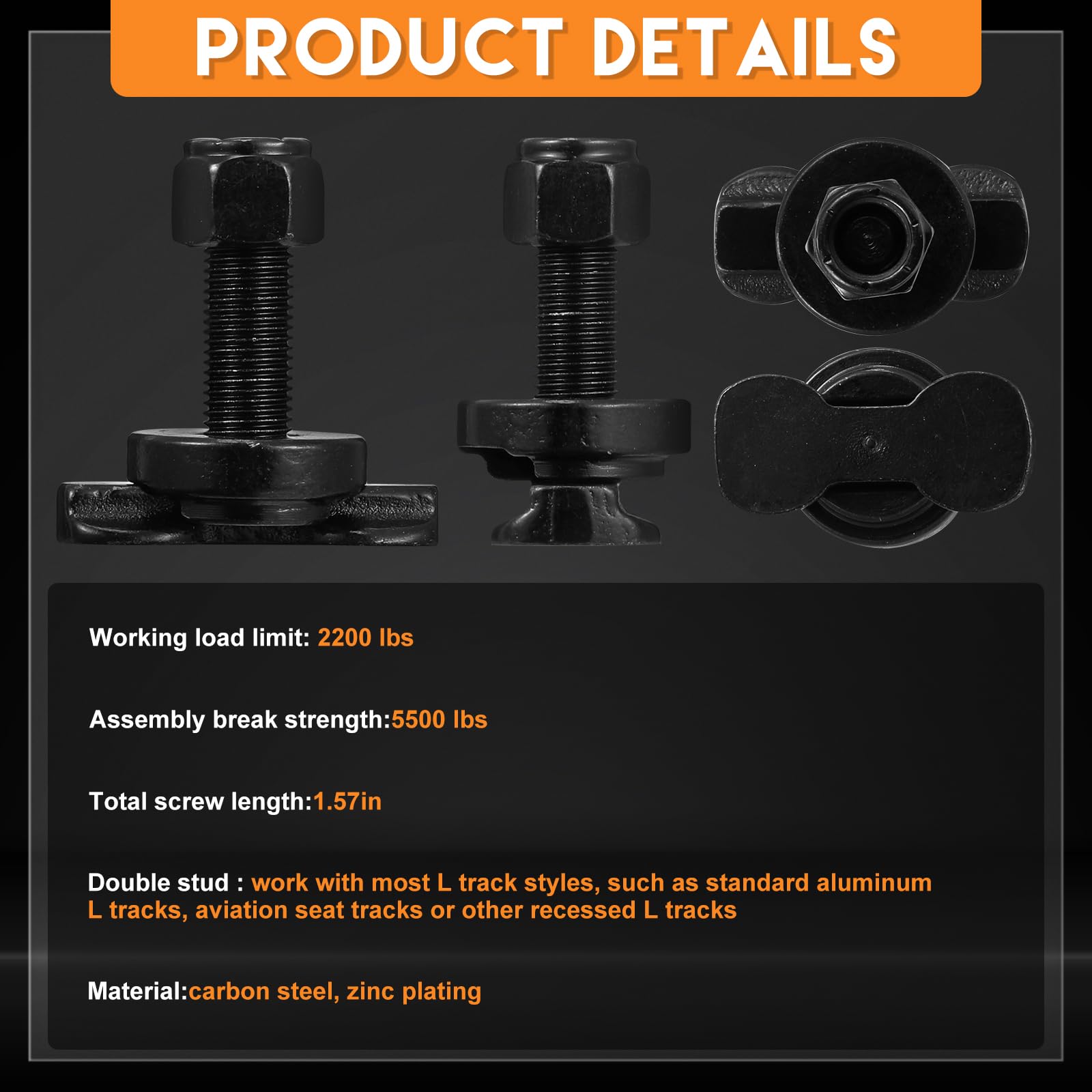 Therwen L-Track stud locking clip ensures quick secure lock