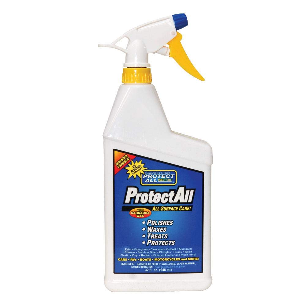 Thetford ProtectAll 32oz bottle for all surfaces delivers a glossy finish.
