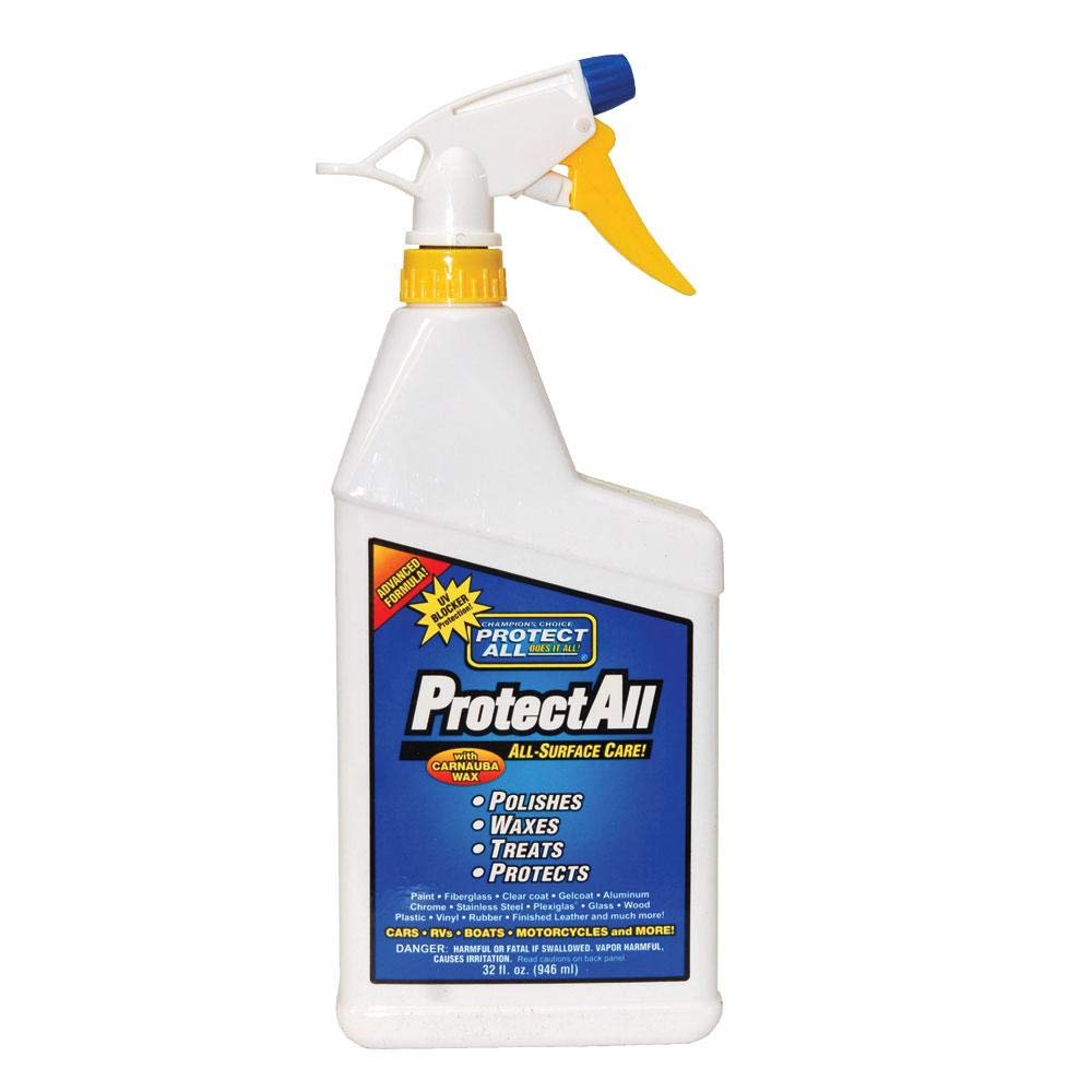 Thetford ProtectAll spray-on wipe-dry application for quick, versatile surface treatment.