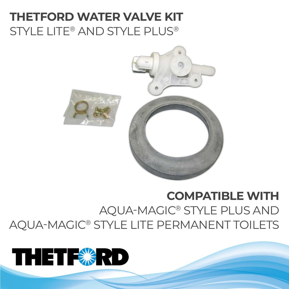 Thetford Style Plus water valve kit assembly for quick maintenance.