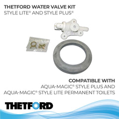 Thetford Style Plus water valve kit assembly for quick maintenance.