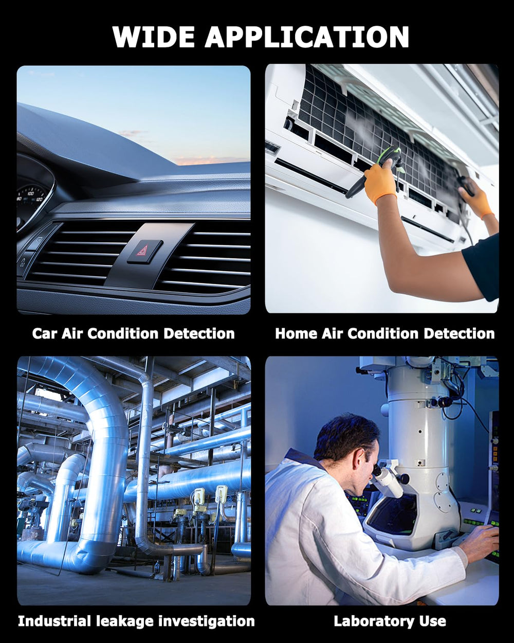 THIKPO car AC leak detection kit helps technicians locate leaks efficiently