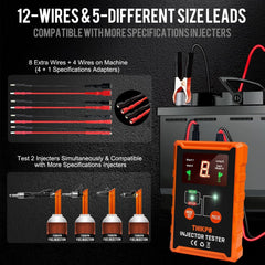 THIKPO eight cleaning adapters arranged for EFI and GDI injector cleaning