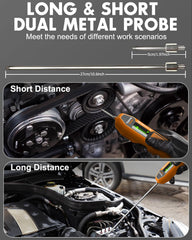 THIKPO long 10.6-inch probe reaches deep into pulleys and manifolds.