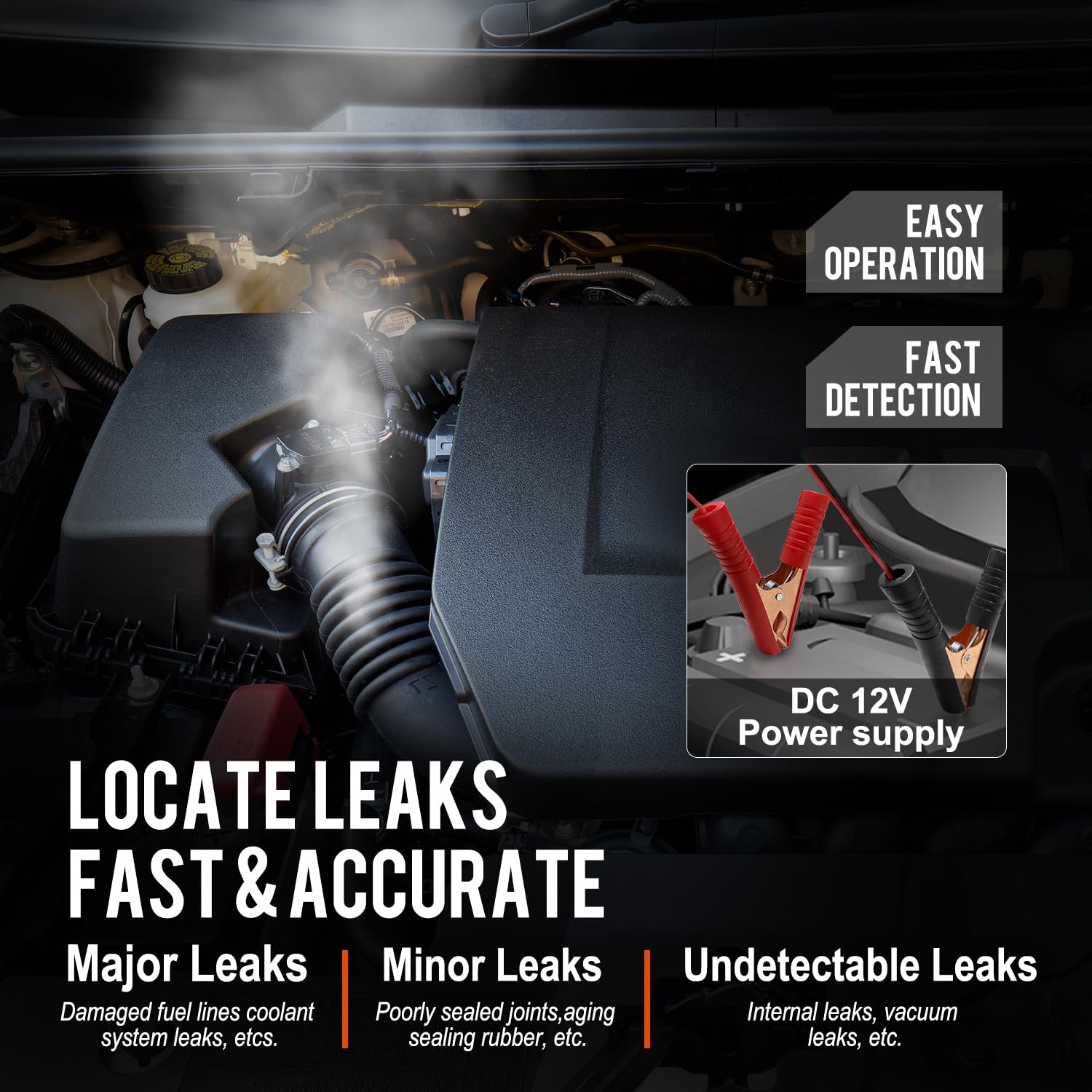 THIKPO smoke tester identifies fuel system leaks without disassembly for easy diagnostics.