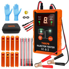 THIKPO universal injector tester front view with adapters for quick diagnostics