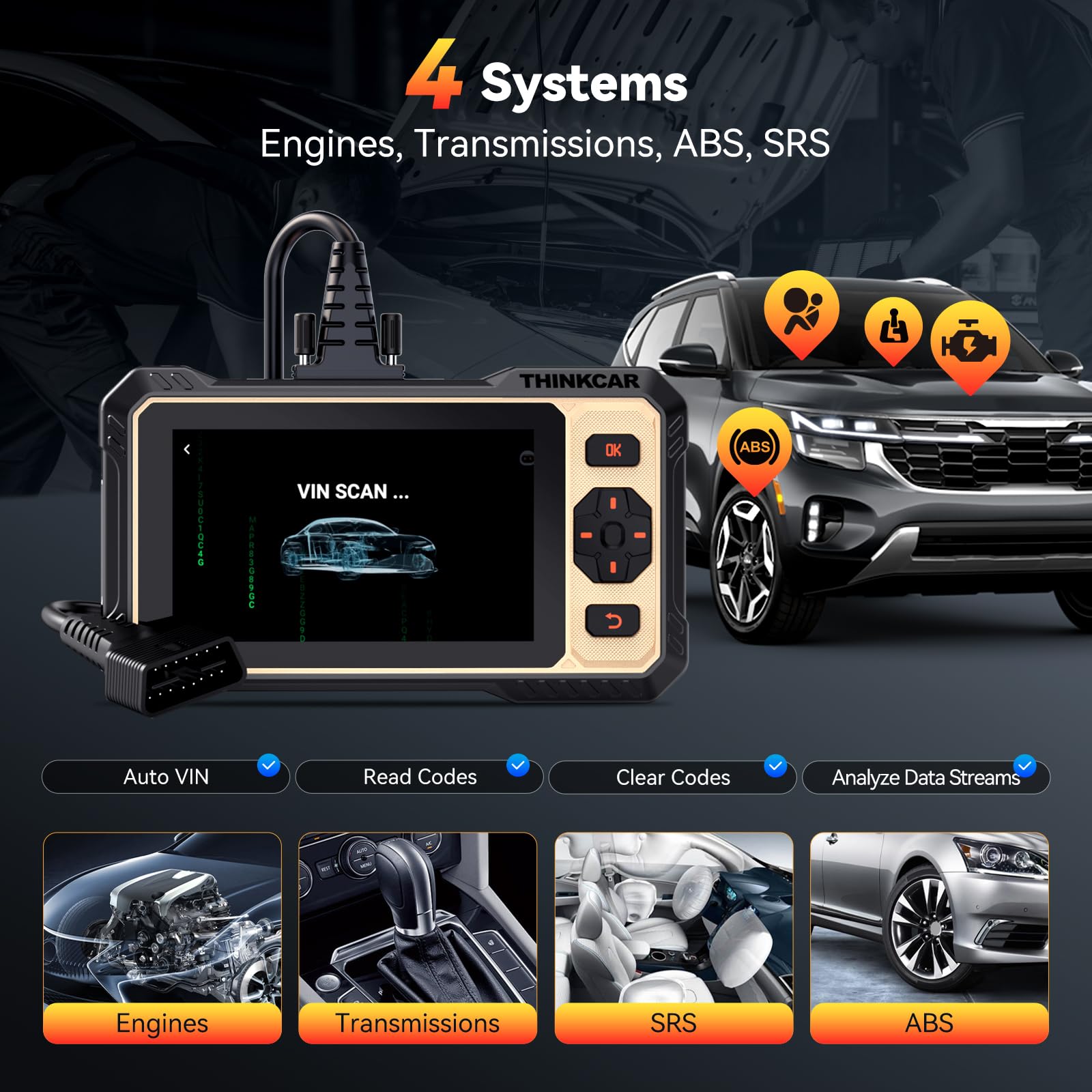 ThinkCAR ThinkSCAN 662 live data and DTC screen supports fast issue identification