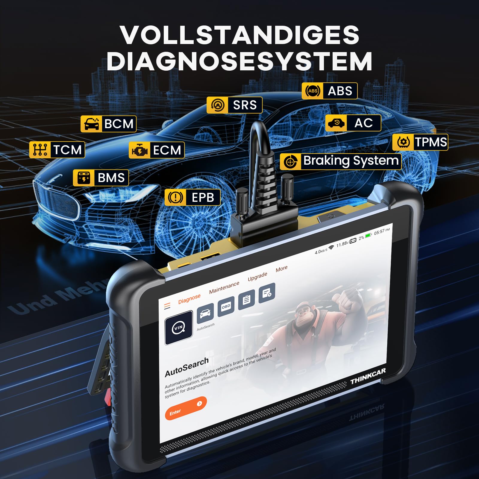 ThinkScan 689 online ECU coding screen for customization of vehicle settings.