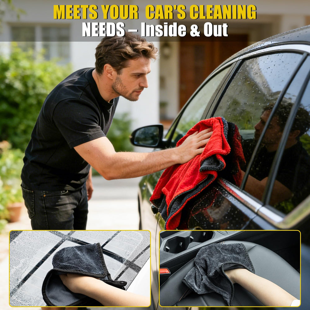 ThinkLearn versatile-use towel suitable for car care and home cleaning tasks.