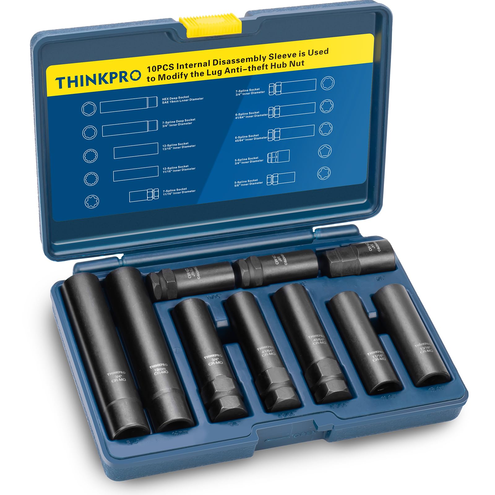 Thinkpro wheel lock removal kit ten-piece set enables quick rusted lug nut removal
