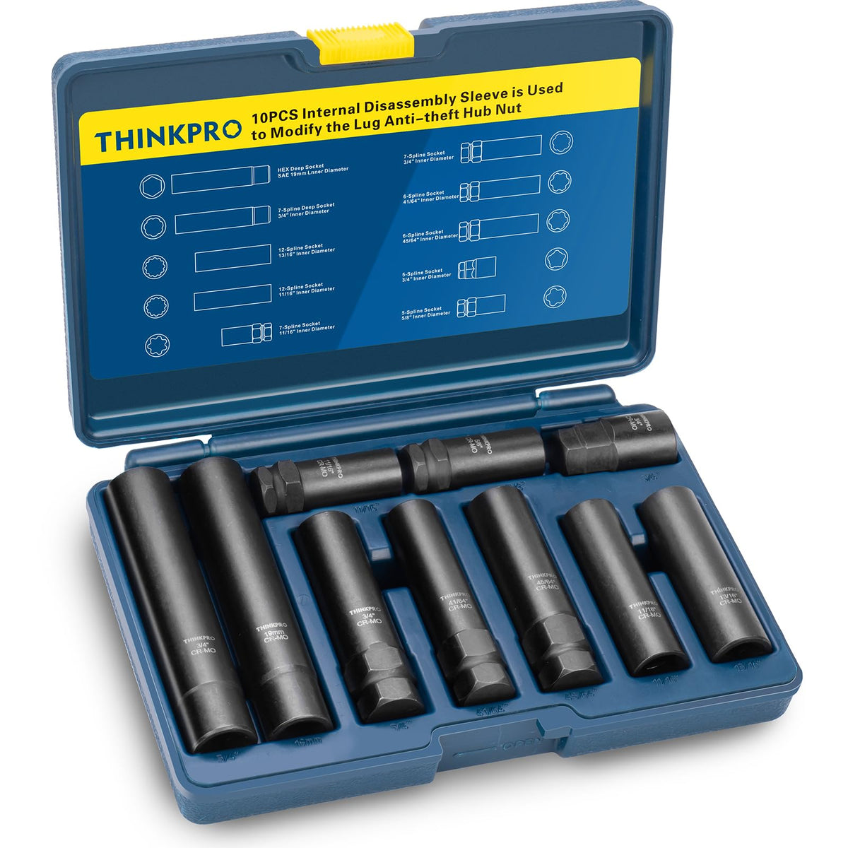 Thinkpro wheel lock removal kit ten-piece set enables quick rusted lug nut removal