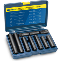 Thinkpro wheel lock removal kit ten-piece set enables quick rusted lug nut removal