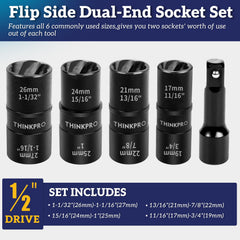 Thinkpro wheel lock remover kit demonstrates compact size coverage for common lug nuts